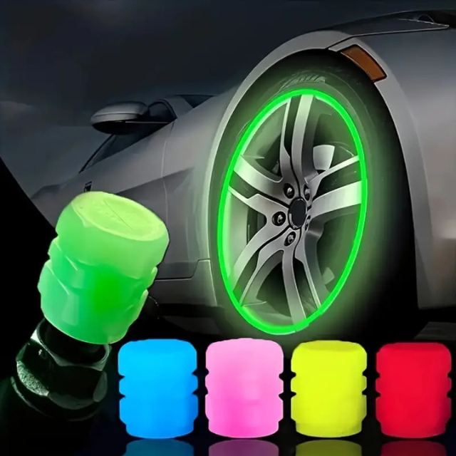 4Pcs Luminous Valve Stem Cap